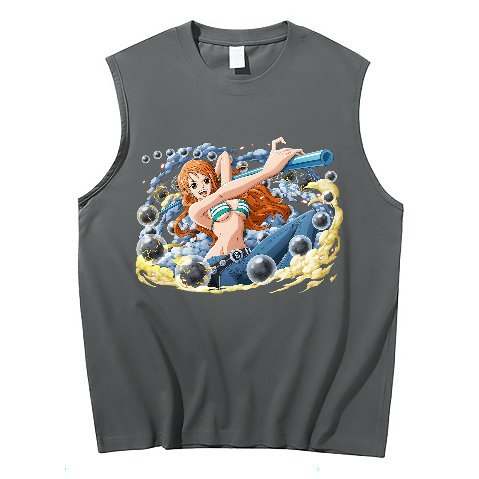 ワンピース ナミ ONE PIECE Nami コットン100％タンクトップ（フロントプリント）